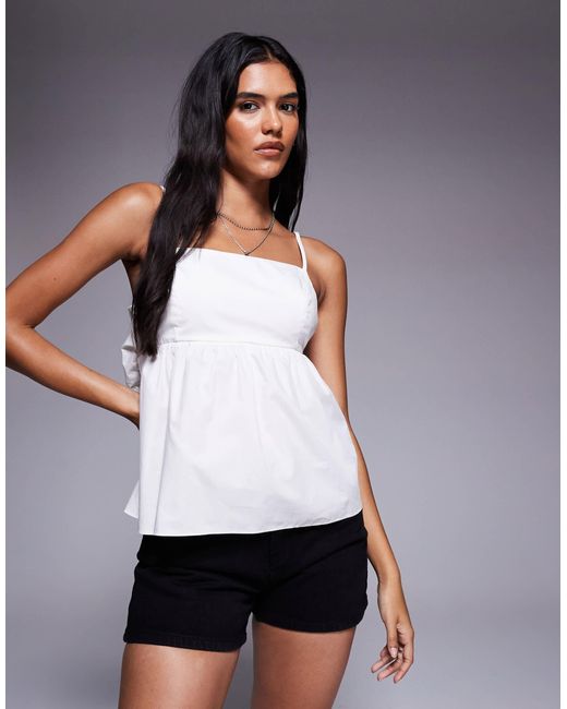 River Island Gray Peplum Cami Top