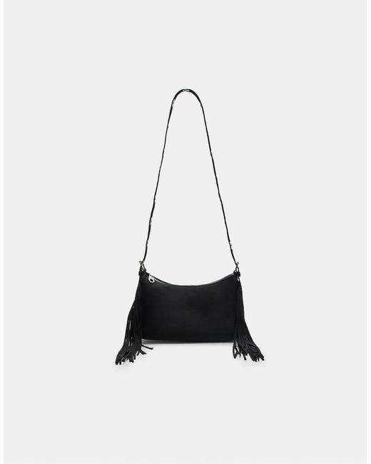 Stradivarius White Crossbody Bag With Fringing