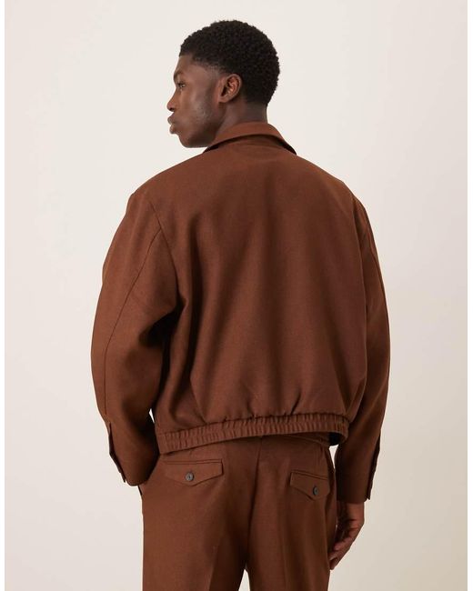 ASOS Brown Dressy Shacket for men