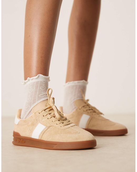 Heritage aera - baskets avec semelle en caoutchouc - beige Polo Ralph Lauren en coloris Natural