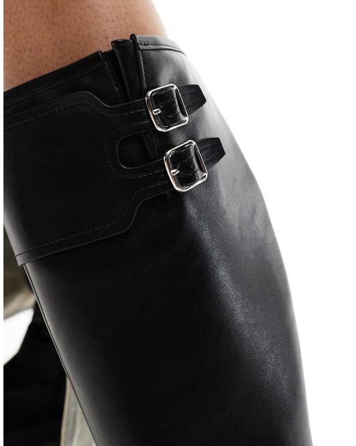 New Look Gray Chunky Biker Boot
