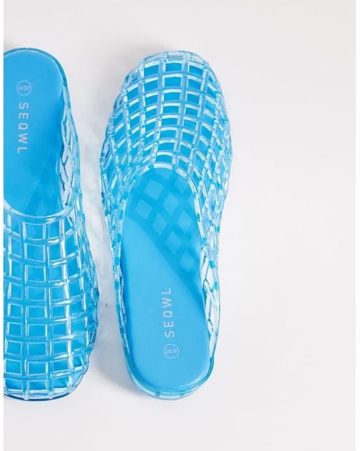 SEQWL Blue Jelly Cage Mule