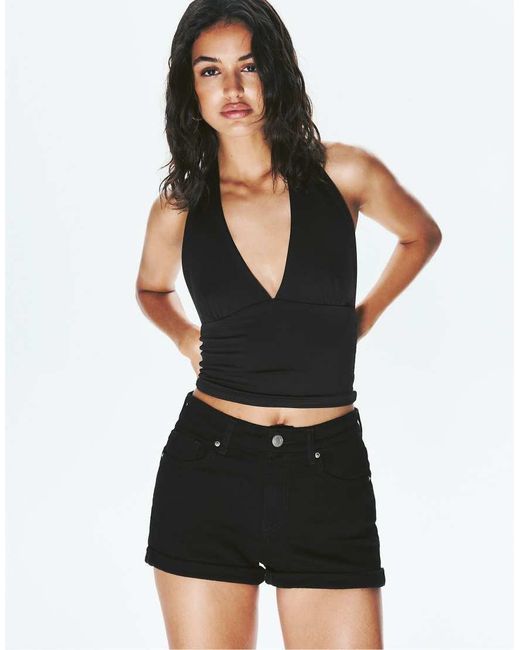 Pull&Bear Black Denim Shorts