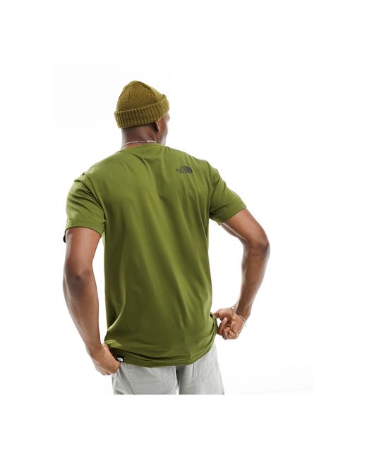 The North Face – simple dome – t-shirt mit logo in Green für Herren