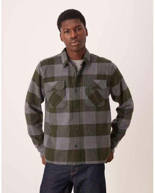 Barbour Gray Bertow Relaxed Gingham Shirt for men