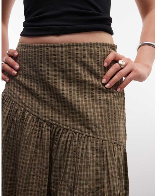 Collusion Green Drop Waist Maxi Skirt