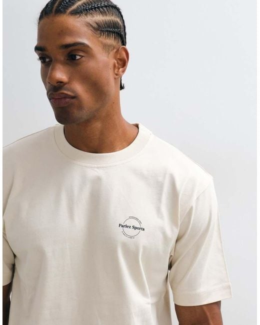 Parlez White T-Shirt With Graphic Back Print for men