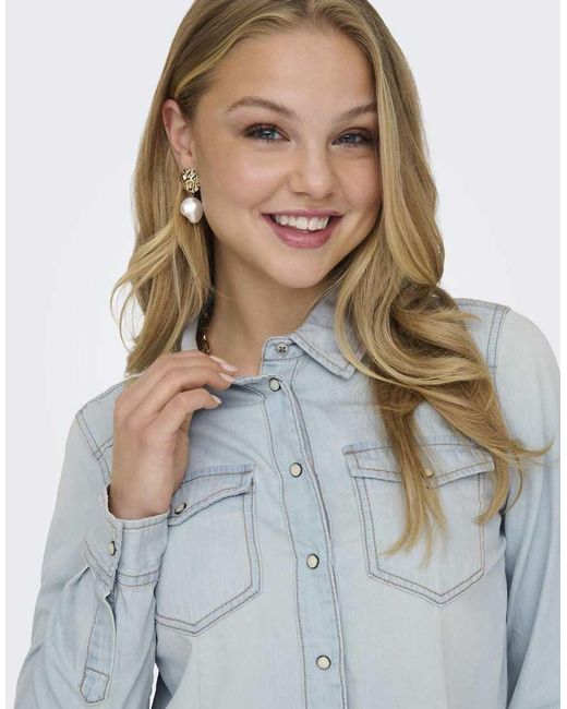 ONLY Blue Denim Shirt