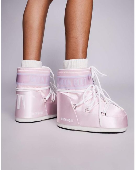 Moon Boot Pink Moonboot Icon Low Pearly