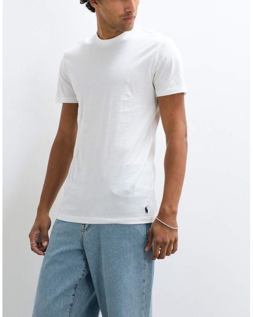 Polo Ralph Lauren Blue 3 Pack Fitted T-shirts for men