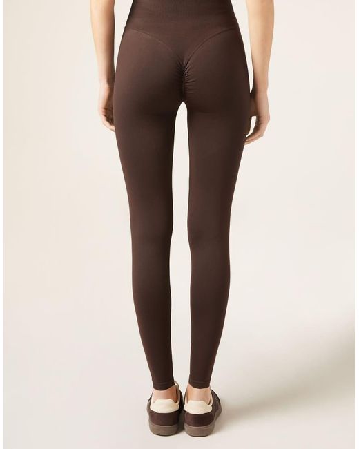 Calzedonia Brown Scrunch Leggings