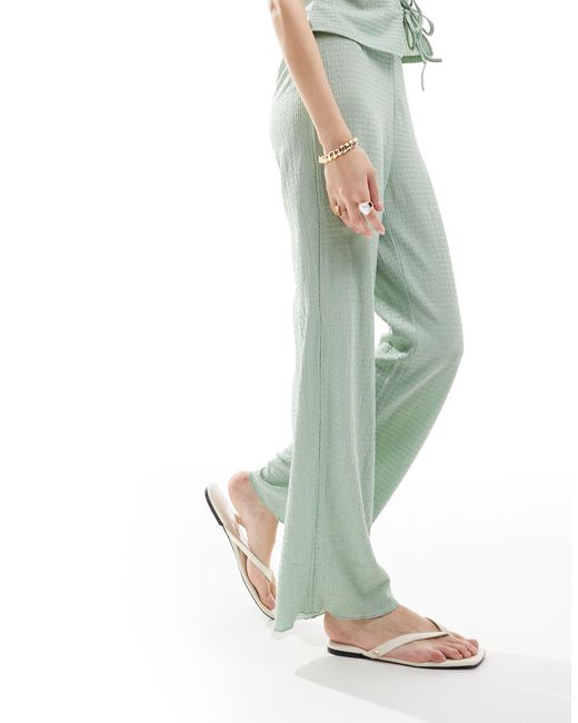 Vero Moda Green Textured Jersey Trouser Co-ord