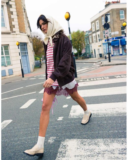 TOPSHOP Multicolor – hochwertige bomberjacke aus echtem wildleder