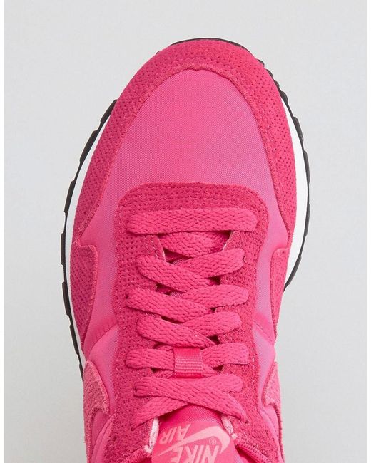 Nike Internationalist Trainers In Bright Pink And Khaki | Lyst UK
