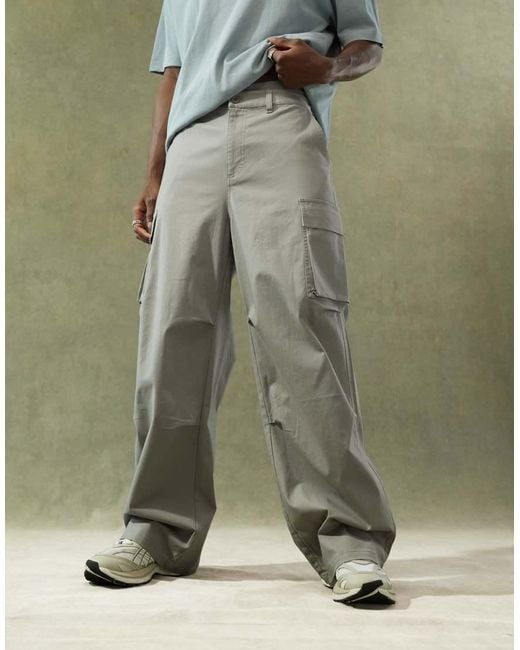 ASOS Super baggy Cargo Pants in Grey for Men | Lyst UK