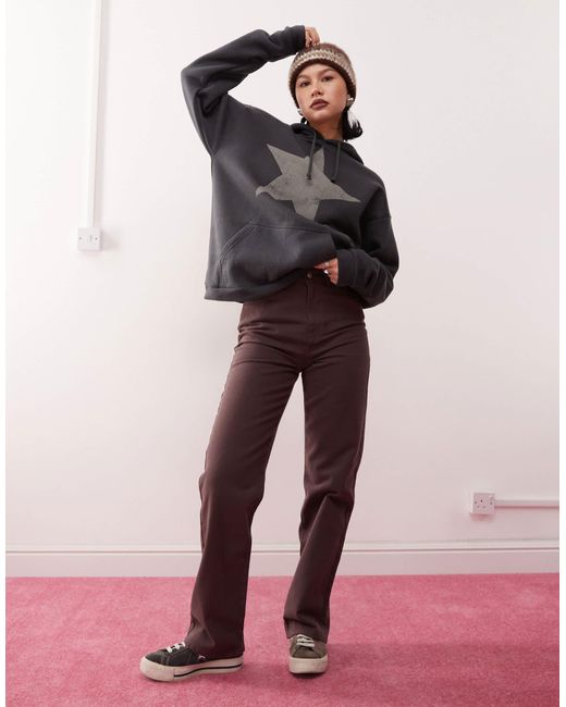 Reclaimed (vintage) Pink High Rise Straight Leg Jeans
