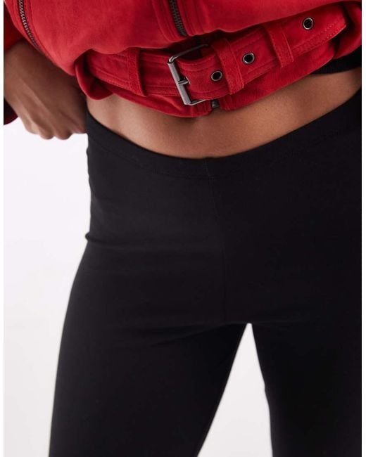 ONLY Red Jersey Capri legging