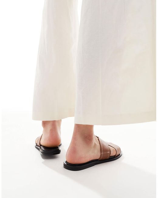 New Look Pink Cross Strap Sandals