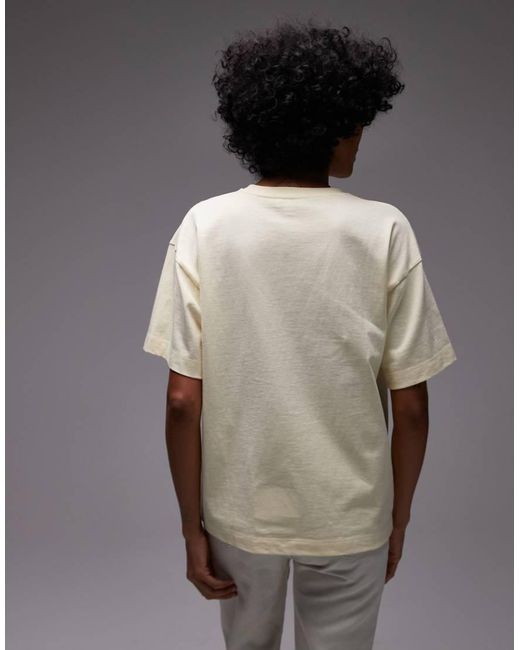 TOPSHOP Gray Cutwork Limoncello Oversized Tee