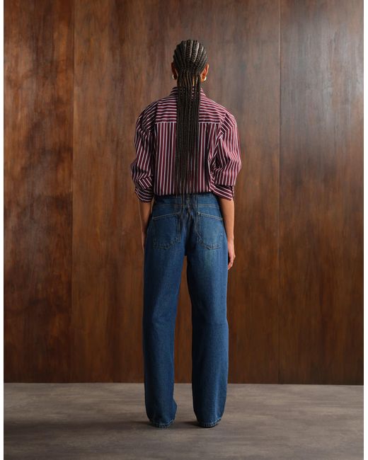Noisy May Brown Alexa Mid Rise Straight Leg Jeans