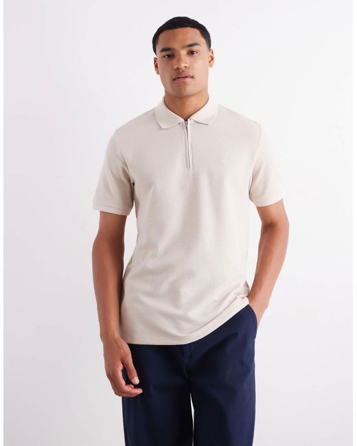 Polo zippé - beige Jack & Jones pour homme en coloris Multicolor
