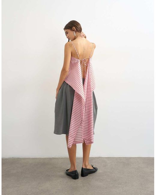 TOPSHOP White Square Neck Cami Top With Draped Back Detailing