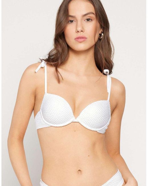 Tezenis Natural Piqué Wave Push-Up Padded Bikini Top