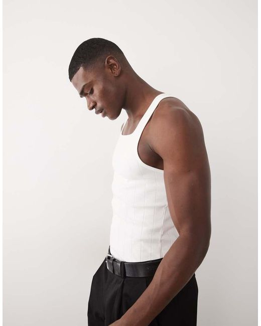 ASOS White Muscle Fit Vest for men