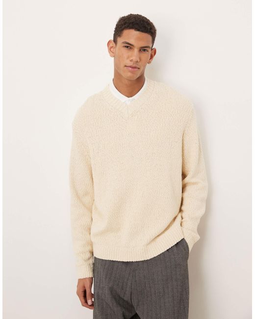 SELECTED – strickpullover in Natural für Herren