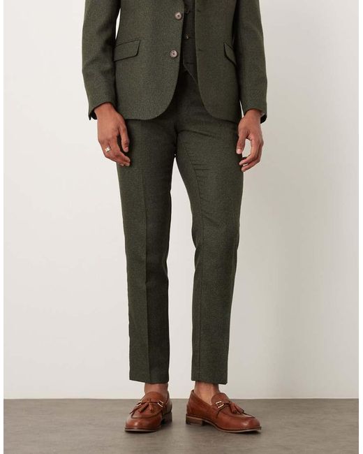 ASOS Green Skinny Suit Trousers for men