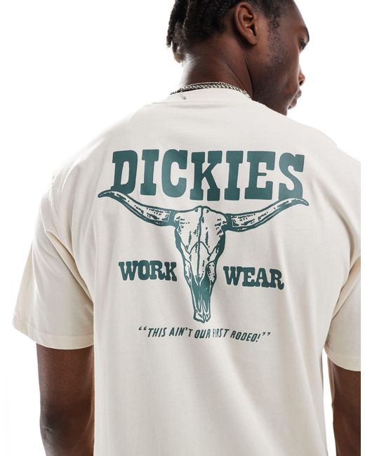 Dickies White Lebanon Short Sleeve Back Print T-shirt