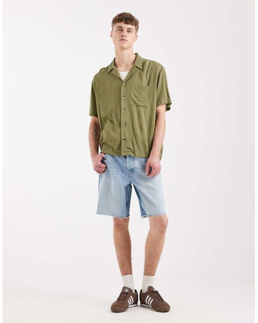 Aray Green Short Sleeve Revere Beach Shirt