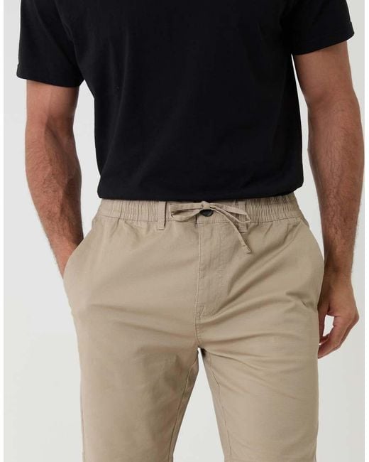 Threadbare Natural Elasticated Waist Stretch Chino Shorts for men