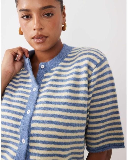 ASOS Blue Asos Design Curve Lightweight Relaxed Cardigan