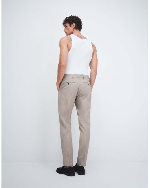 SELECTED White Slim Fit Suit Trousers for men
