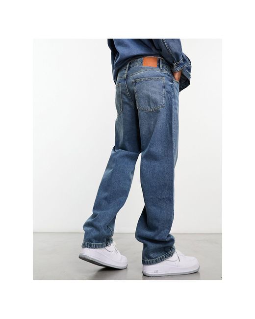 Bershka baggy Jeans in Blue for Men | Lyst