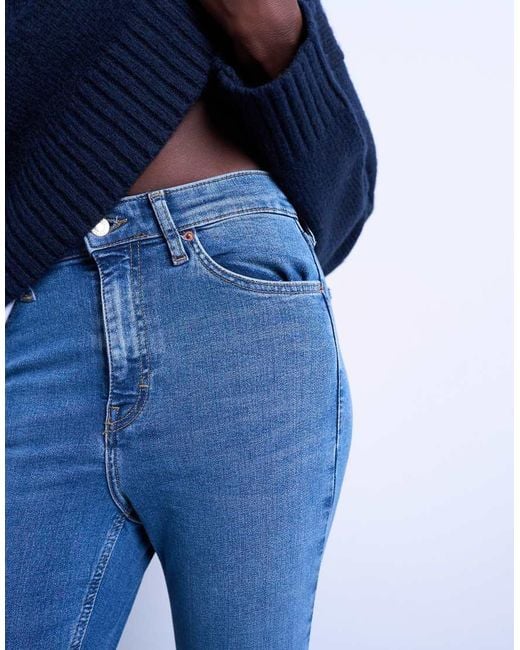TOPSHOP Blue Jamie High Rise Skinny Jean