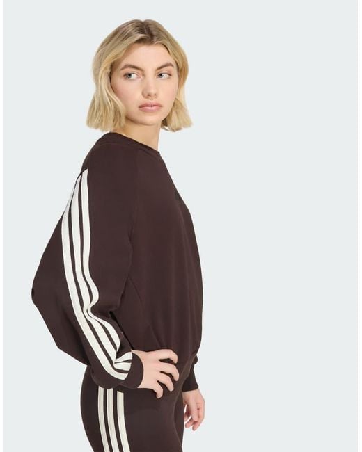Adidas Originals Brown Adidas Kit 3-Stripes Sweatshirt