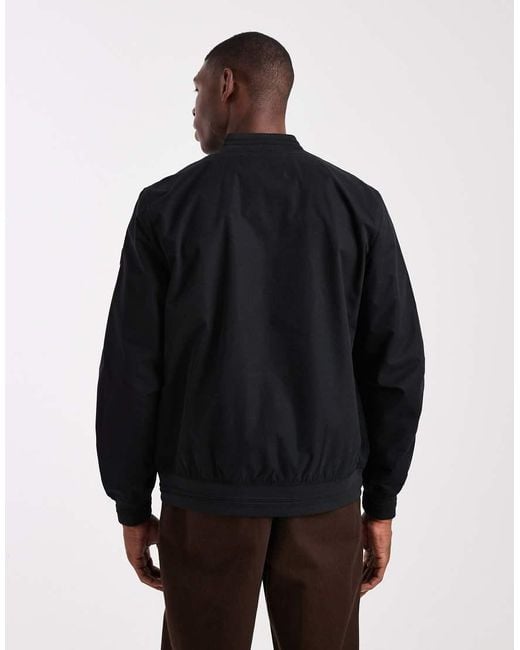 Threadbare Blue Zip Front Bomber Jacket With Pockets for men