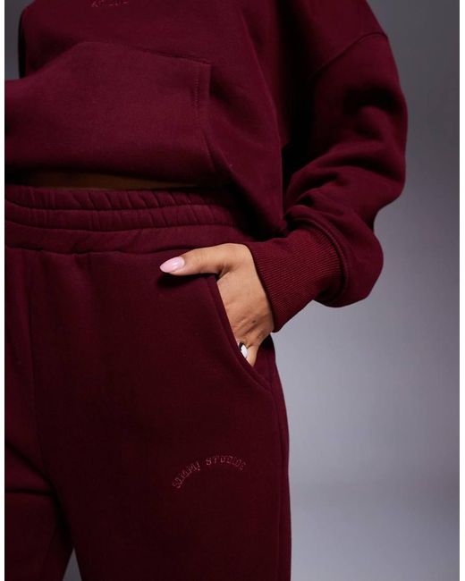 SIMMI Purple Colby Varsity Flared Joggers