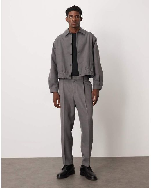 ASOS Gray Smart Blouson Jacket for men