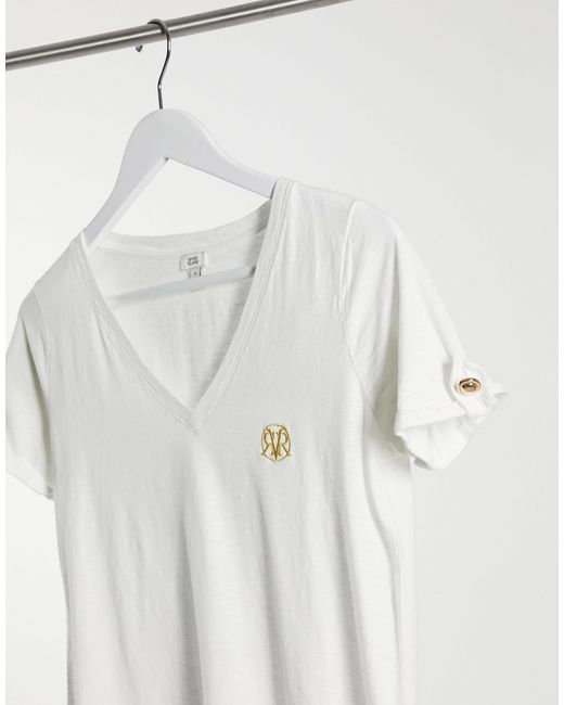 River island v neck t shirt Clearance