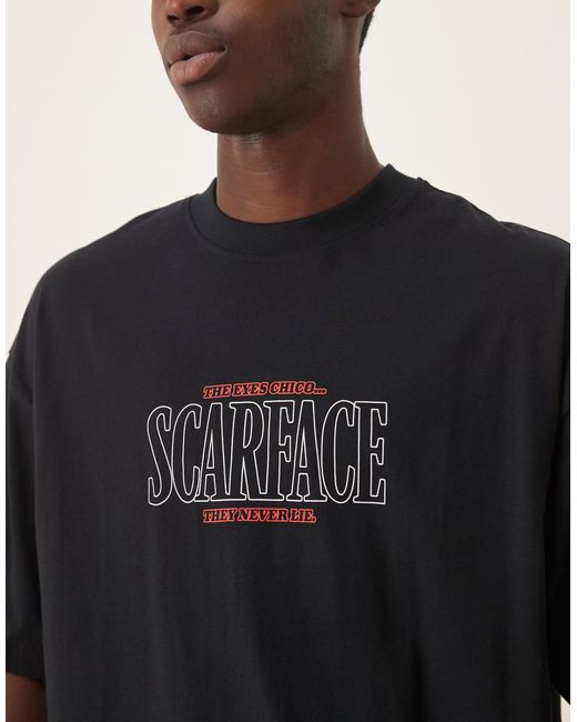 ASOS Black Unisex Oversized T-shirt With Scarface Print
