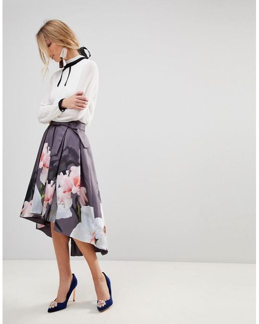 Ted Baker Multicolor Thali Full Skirt In Chatsworth Bloom
