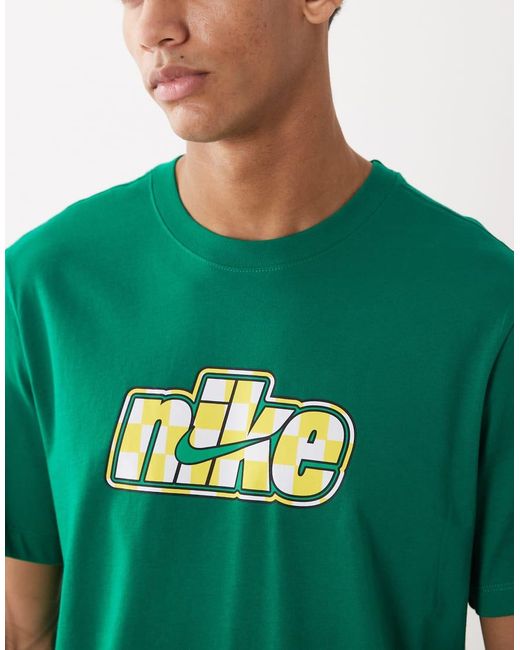 Nike Green Futbol Central Logo T-shirt for men