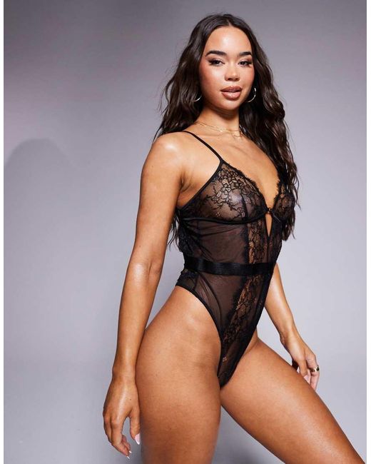River Island Brown Lace Body