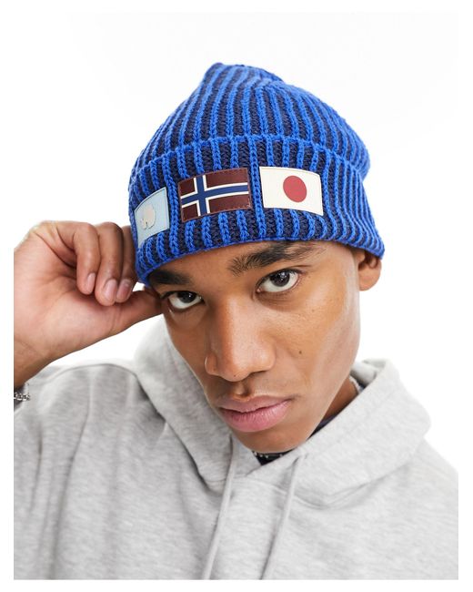 Sham - berretto con etichette del logo di Napapijri in Blue da Uomo
