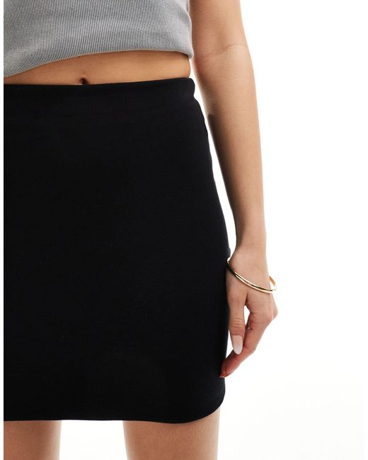 ASOS Black Double Layer Cotton Mini Skirt