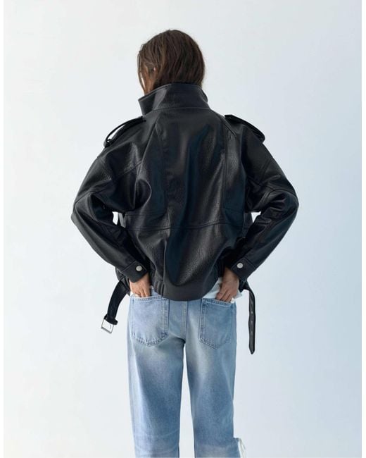 Pull&Bear Black – voluminöse jacke