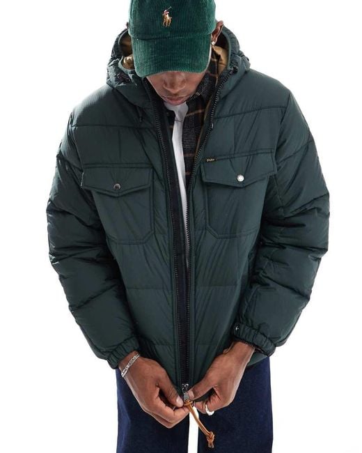 Ralph lauren hooded puffer jacket deals
